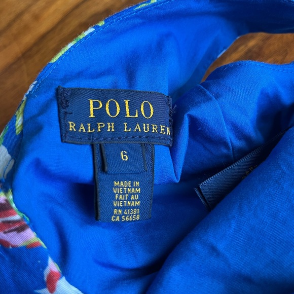 Polo Ralph Lauren girls Floral Button back dress botanical blue size 6, … - Picture 9 of 11